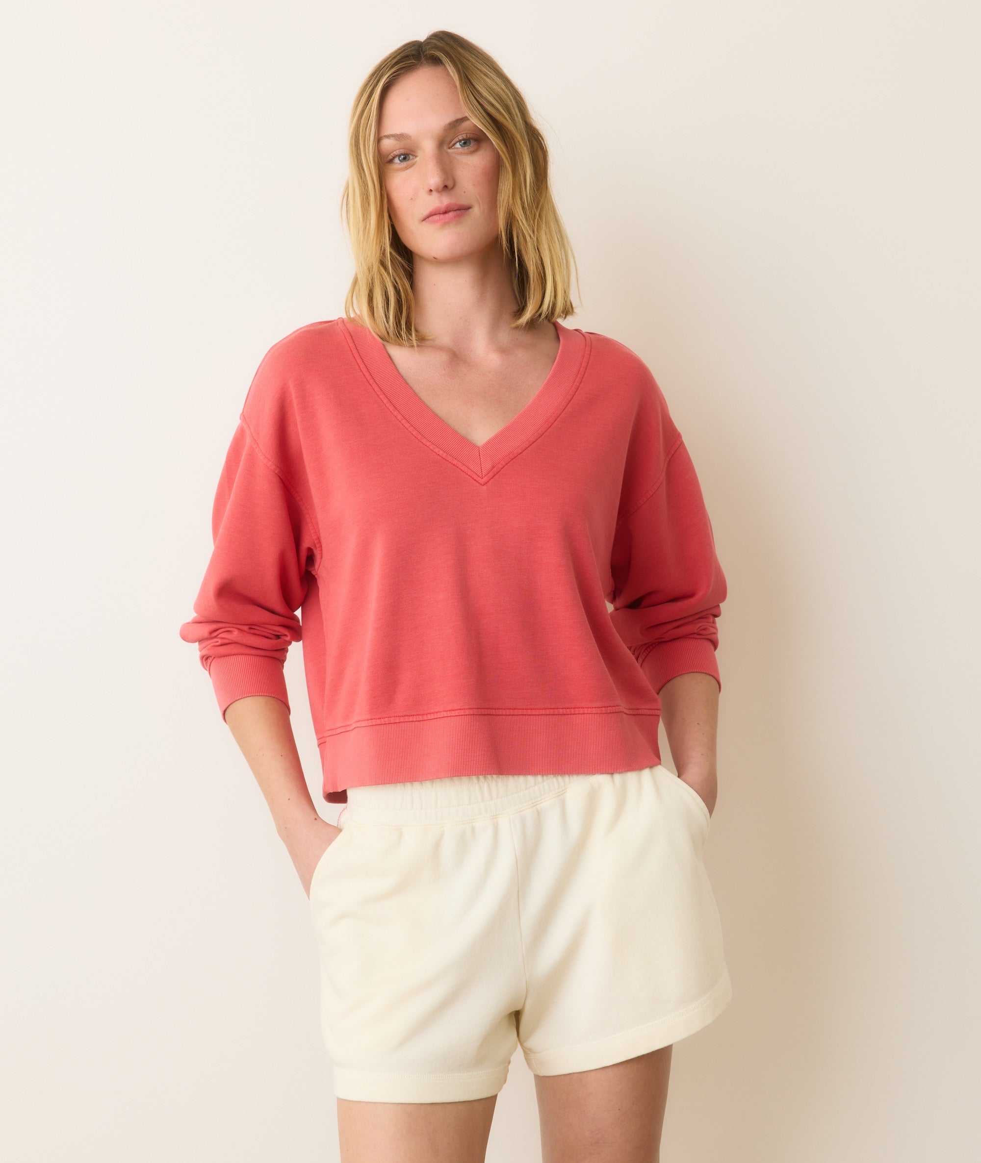 S3_W_18785_Tencel_Terry_V_Neck_Sweatshirt_Coral-9377-Final-Web